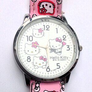 Hello Kitty Wrist Watch  by Sanrio  w Pink + Black Ms. Hello Kitty Everywhere